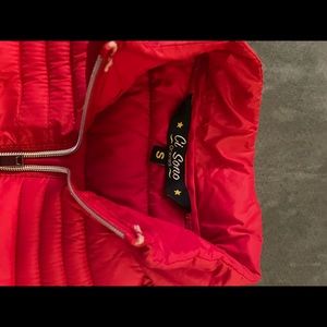 Red womens XS puffer jacket